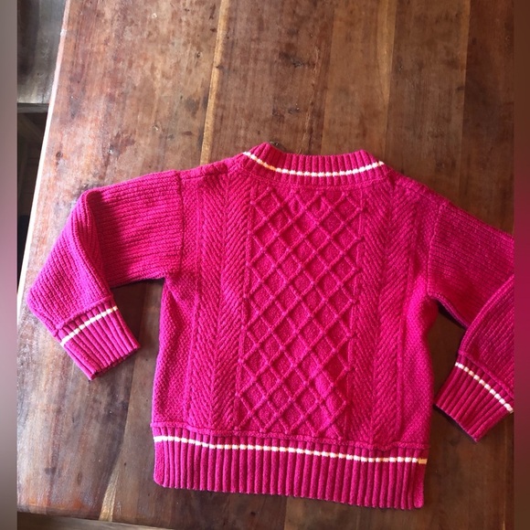 Anthropologie Maeve Sweater The Tillie V-Neck Cable Knit Pullover in Berry Pink - Picture 10 of 14
